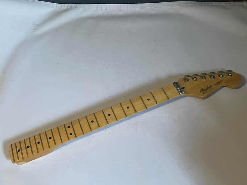 1988 Fender USA American Stratocaster Plus Loaded Guitar Neck 22 Fret Maple FB image 1