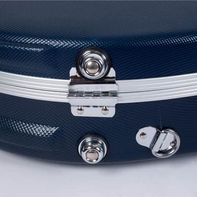 Crossrock F Body Mandolin Sturdy Hard Case with Backpack Straps  ABS Molded Hardshell CRA860MFBL image 6