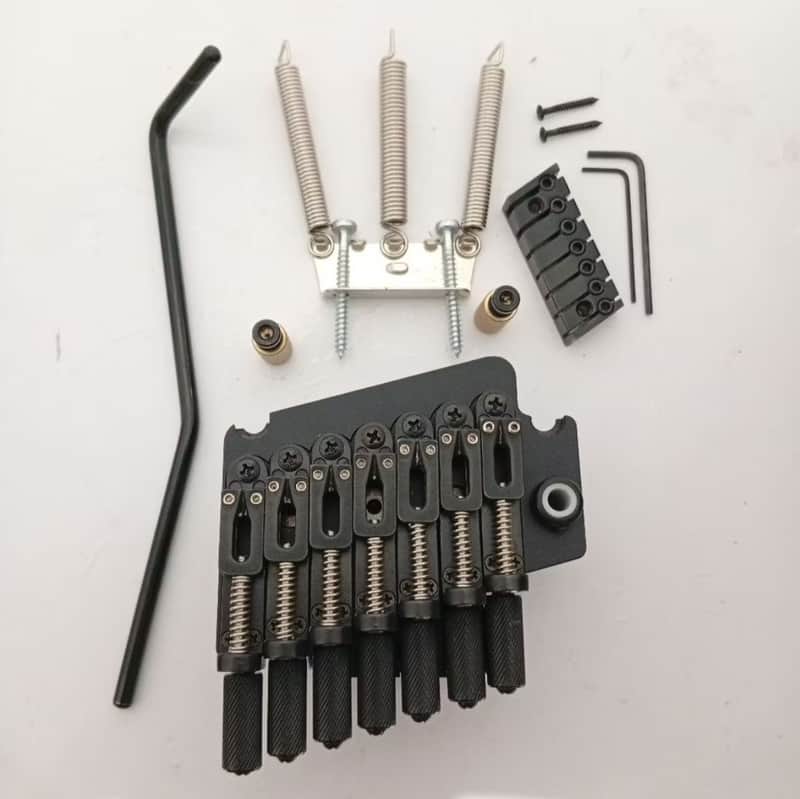 Tremolo FF Bridge Headless Multiscale Guitar 7 String - Black image 1
