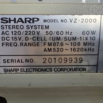 Sharp VZ-2000 Super Rare Vintage 1980 Vinyl Cassette Boombox Serviced Warranty image 14