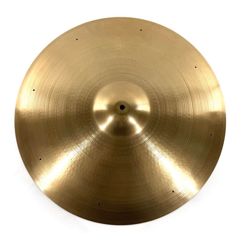 Used Zildjian Avedis 22 inch 70s Ride Cymbal With Rivet Holes image 1
