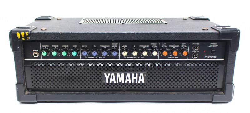 Yamaha B100 III Bass Amplifier Head with Footswitch and Amp Cover