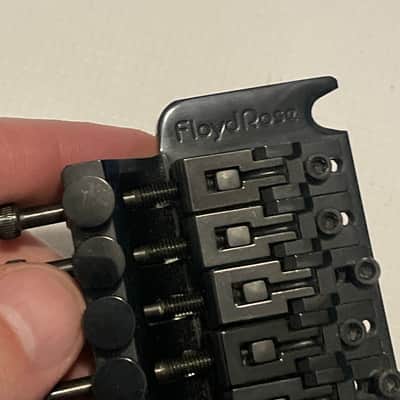 2000's Era Charvel Used FRT-01000 1000 Series Licensed Floyd Rose Black Guitar Tremolo Bridge Set image 20
