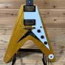 Gibson Custom 1958 Korina Flying V Reissue (White Pickguard) Electric Guitar - Natural