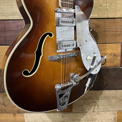 Hofner President Sunburst 1960 With Bigsby and Vintage Pickups image 3