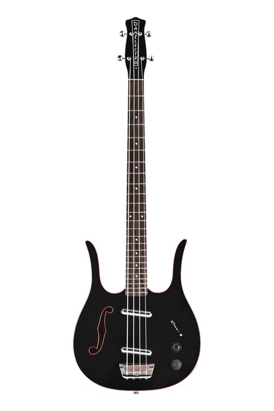 Danelectro D58LHB-BKRD 1958 Longhorn Body with F-Hole Short Scale Neck 4-String Electric Bass Guitar image 1