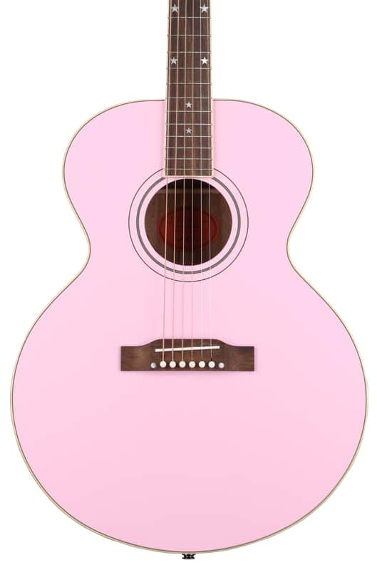 Epiphone J-180 LS Acoustic-electric Guitar - Pink image 1