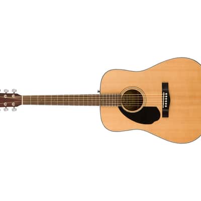 Used Fender CD-60S Dreadnought LH Acoustic Guitar - Natural w/ Walnut FB image 4