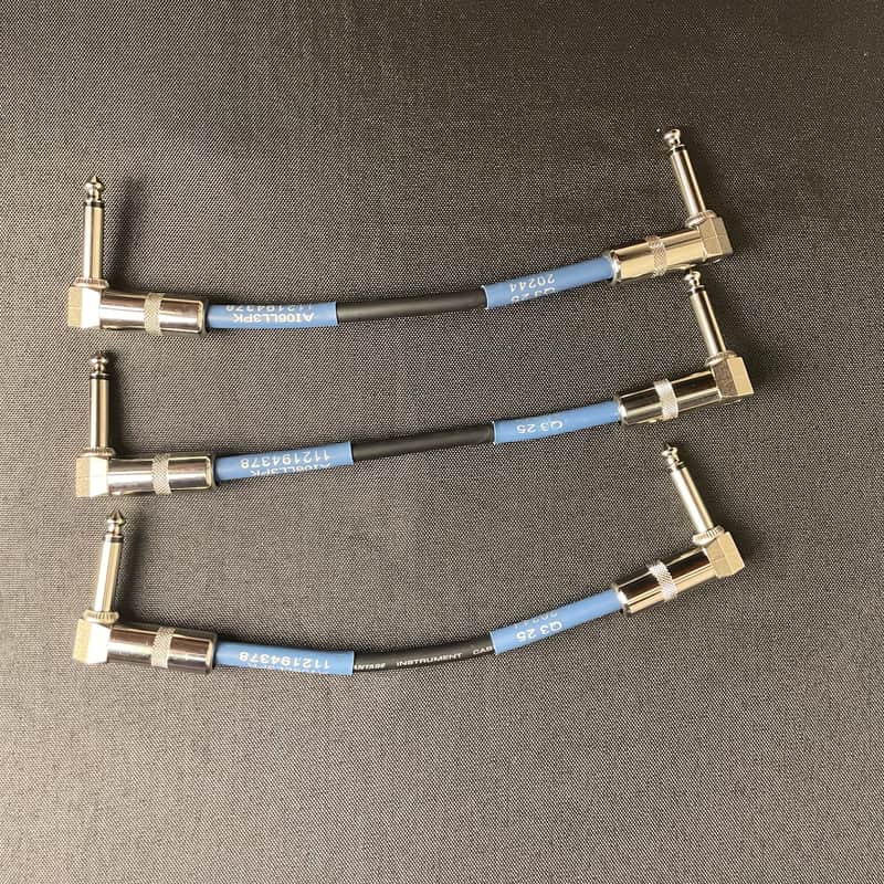 Live Wire Advantage Instrument Patch Cable 3-pack Angled/Angled 6 in. Black image 1