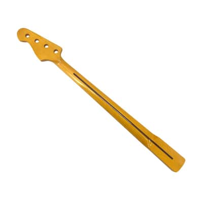 Electric Bass Guitar Neck Replacement Maple Bass Neck 4-String 21 Fret 34" Scale Maple Fingerboard Bolt-On Finished Parts for DIY Installation & Repair (38mm Nut and 64mm Heel) image 3