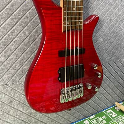 Dillion Avalanche Bass Rare Five String BEAST! Cherry! In-USA Setup! 2000's - Red image 3
