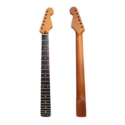 Roasted Maple Strat-Style Guitar Neck, 9.5" Radius, Rosewood Fretboard image 1