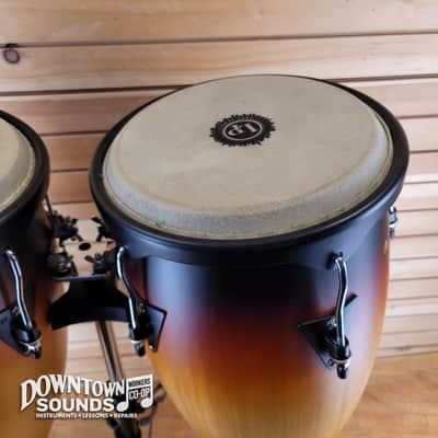 LP City Oak Conga Set with Double Stand - 10", 11" - Vintage Sunburst image 4