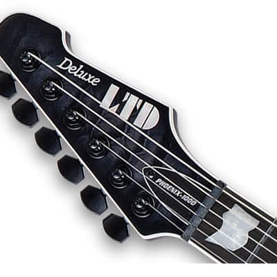 ESP LTD PHOENIX-1000 QM Left Handed Guitar - See Thru Black Sunburst - B-Stock image 4