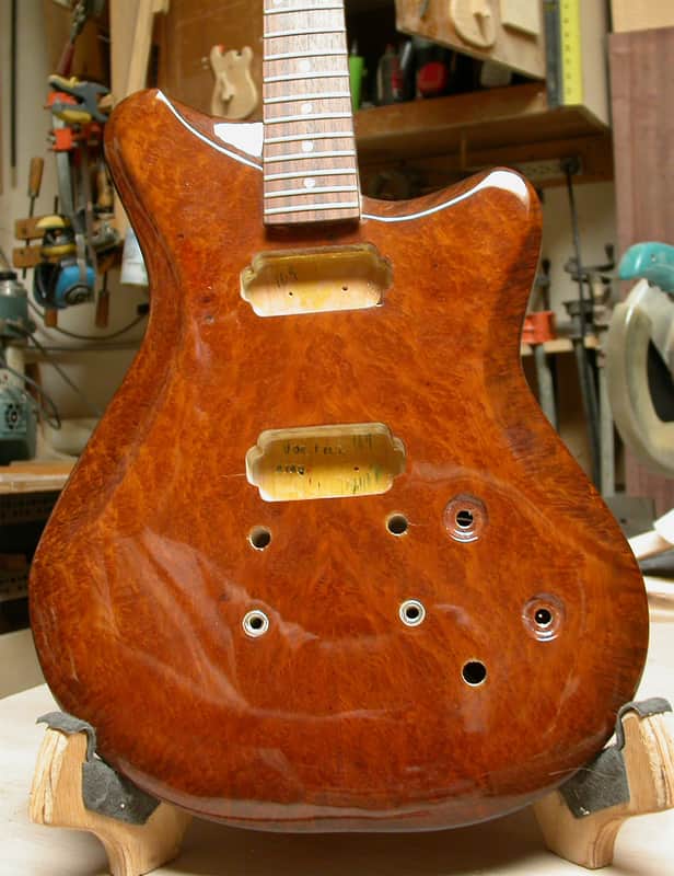 Complete to Suit: Till Guitars Redwood Burl Boutique Thinline Handmade in California image 1
