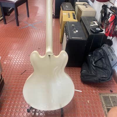 Gibson Diamond Dot Es335 arch ele guitar 2008 - White pearl image 5