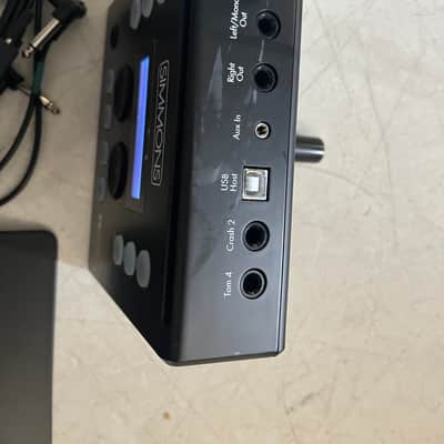 Simmons SD600 electric drum module, with wire harness, tray, and power supply Black image 5