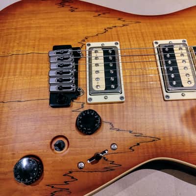 Schecter C-1 Exotic Spalted Maple 2020 Satin Natural Vintage Burst image 3