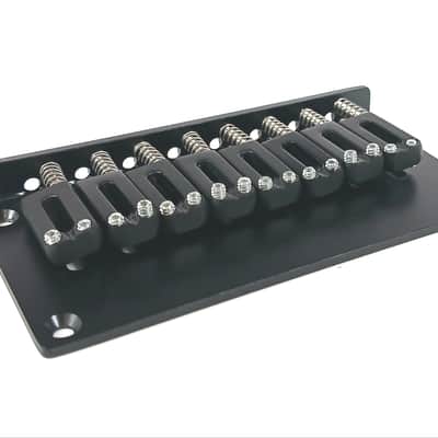 Genuine Hipshot Ibanez Flat Plate 8 String Upgrade Bridge Black 4IBF08B