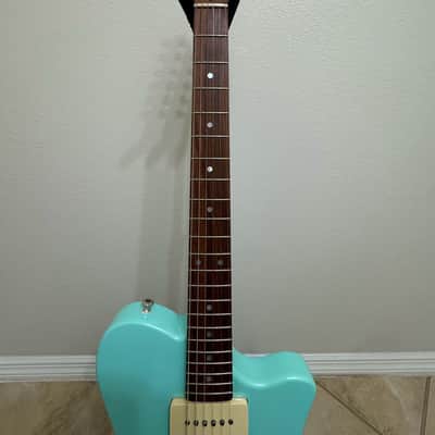 Houston Custom Guitars HCG Standard 3L Thinline T-style Guitar 2020's - Blue-Green image 3