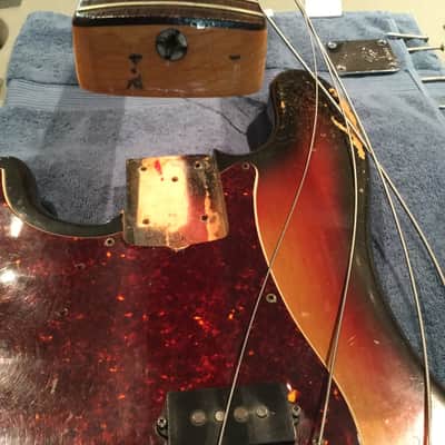 Fender Precision Bass  1969 3 Tone Sunburst LEFTY! image 14