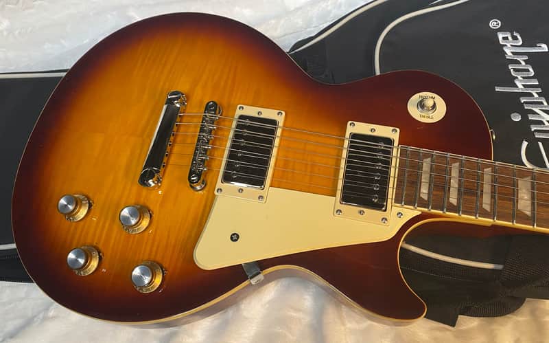 NEW ! Epiphone Les Paul Standard '60s Figured Top Electric Guitar - Iced Tea Burst - Gig Bag - Authorized Dealer - 8.6lbs - G05085 image 1