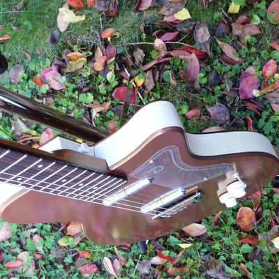 Danelectro u-2 guitar coke bottle headstock 1950's copper image 9