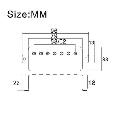 Chrome 7 String Guitar Humbucker Neck and Bridge Pickups image 5
