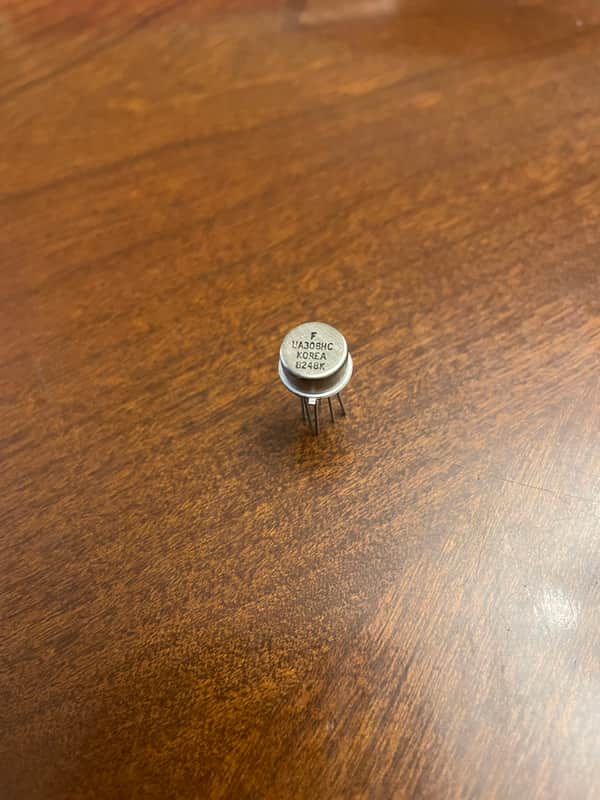 NOS Fairchild UA308HC Op-Amp TO-5 Metal Can for Rat image 1