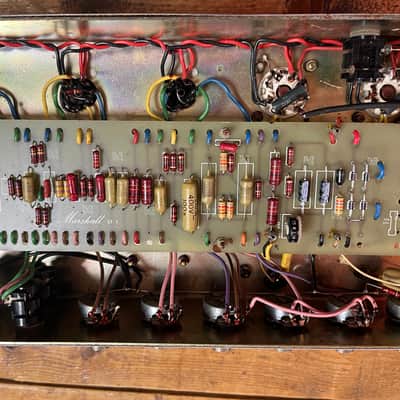 Marshall JMP 1959 Super Lead 2-Channel 100-Watt Guitar Amp Head 1973 Factory Purple Signed by Jim Marshall image 5