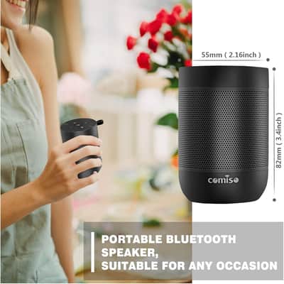 Portable Bluetooth Speaker with TF Card Support, IP65 Waterproof Wireless Audio Speaker for Outdoor, Travel, Beach & Home Use image 8