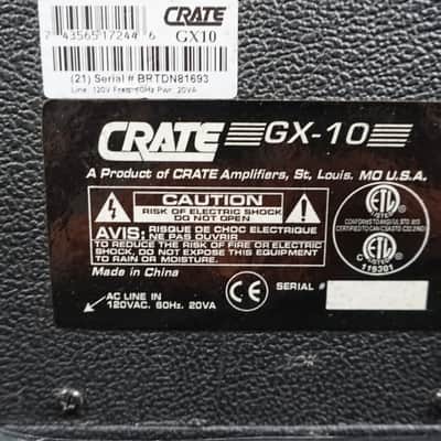 Crate GX-10 10-Watt Guitar Practice Amplifier Solid State image 8