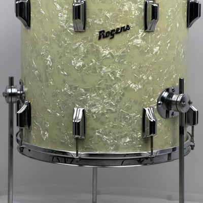 Rogers 20/12/14/16/5x14" Cleveland-Era Holiday Drum Set - White Marine Pearl image 18