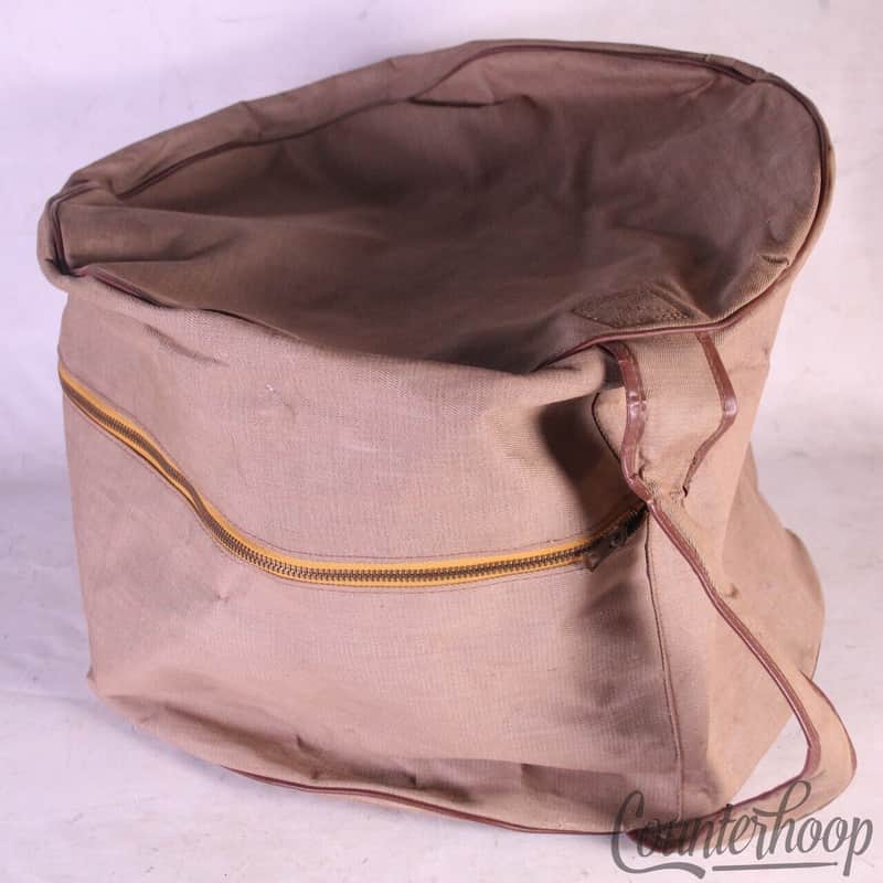 *Rogers Canvas 10x14"Ink Stamped Tom/Marching Snare Drum Case Soft-Shell 60s USA image 1
