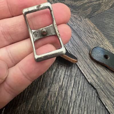 Vintage original late 1950s - 1960's Fender Leather Guitar strap image 7