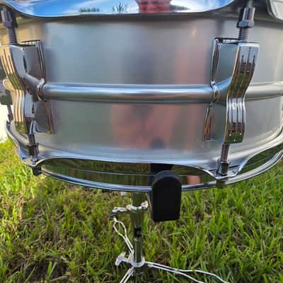 Ludwig No. 404 Acrolite 5x14" 8-Lug Aluminum Snare Drum with Keystone Badge July 1969 - Matte Aluminum image 5