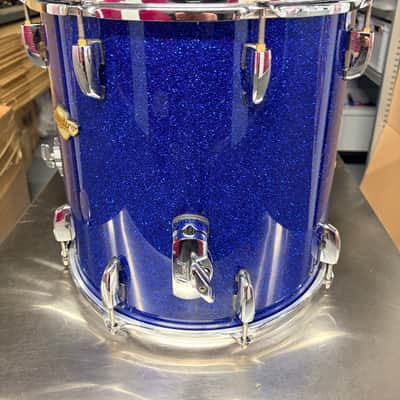 Pearl Masters maple legend MPL foortom 14x14” - #Navy Sparkle blue image 2