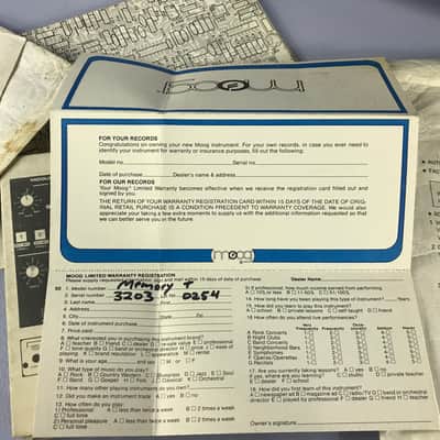 Vintage Moog Memorymoog Plus LAMM Lintronics Upgrade + Anvil Case + Manuals “Just Service” image 6