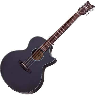 Schecter Orleans Stage-7 Acoustic Electric Guitar - Satin See Thru Black (3709) image 3