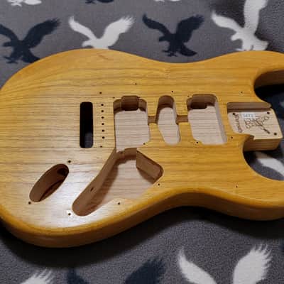 Warmoth Stratocaster Guitar Body 2021 Vintage Amber Northern Ash HSH image 3