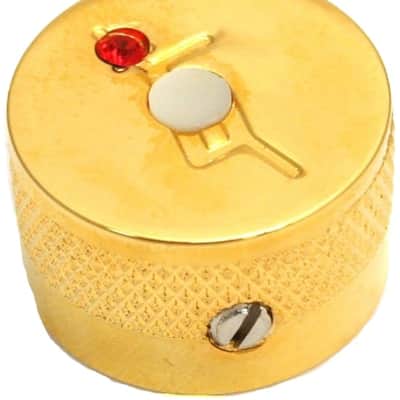 Gretsch Jewel G Logo 1/4" Solid Shaft Guitar Knobs, (4) Gold 922-1026-000 image 1