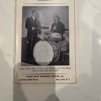 Frank Wolf Snare Drum 1930 - Yellow Pearl image 10