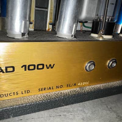 Marshall JMP 1959 Super Lead 2-Channel 100-Watt Guitar Amp Head 1967 - 1975 - Black image 6
