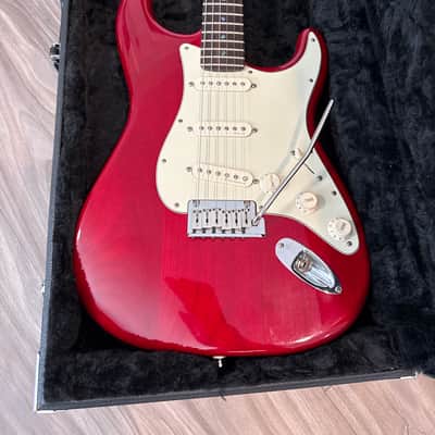 Fender American Deluxe Stratocaster with Rosewood Fretboard 2002 - 2003 - Aged Cherry Burst image 2