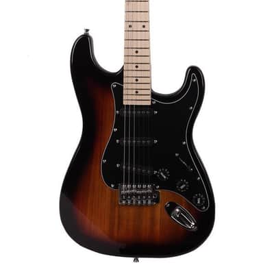 Glarry GST Stylish Electric Guitar Kit with Black Pickguard Sunset Color-as picture image 7