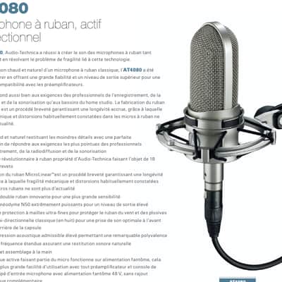 Audio-Technica AT4080 Active Ribbon Microphone 2010 - 2021 - Silver image 5