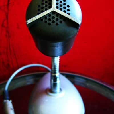 Vintage 1950's Altec 633A dynamic microphone "Salt Shaker" w period stand & cable High Z PROP # 2 image 6