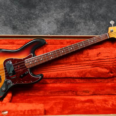 1983 Fender AVRI '62 Stack Knob Jazz Bass - Sunburst - OHSC image 2