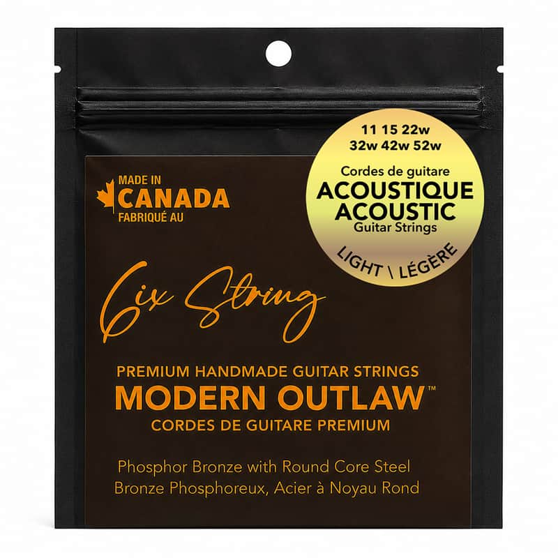 6ix String MODERN OUTLAW Phosphor Bronze Acoustic Guitar Strings Light 11-52 - PB-1152 Bild 1