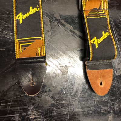 Vintage Fender Monogrammed Strap 1970’s - Brown & Yellow image 4